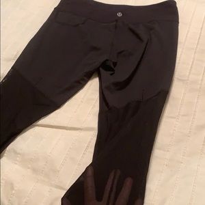Lululemon Wunder Under Crop with Mesh